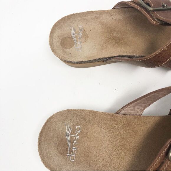 DANSKO | Tan Rosie Strappy Sandals Slip On Velcro Closure Women’s Size 41 (11) - Picture 9 of 11